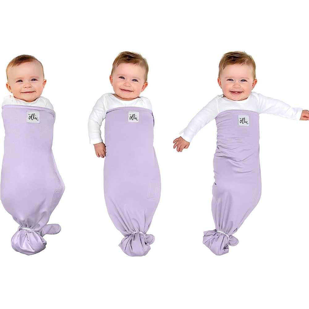 Ollie Swaddle - lavender sleep sack for baby, like new